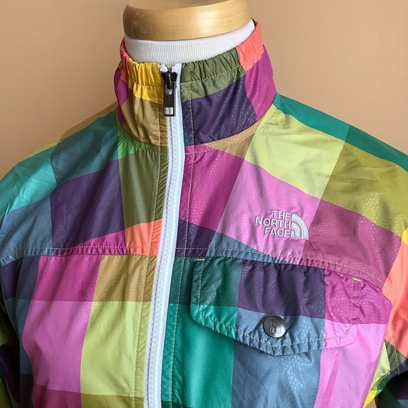 THE NORTH FACE Multicolour Plaid Windbreaker Jacket Size S - Picture 4 of 15
